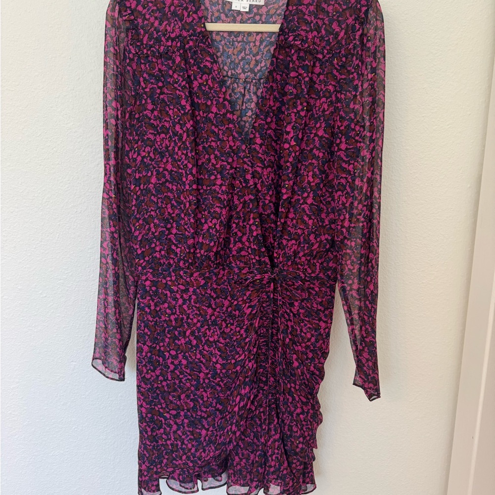 Veronica Beard Pink Long Sleeve Mini Dress Anjali Dress